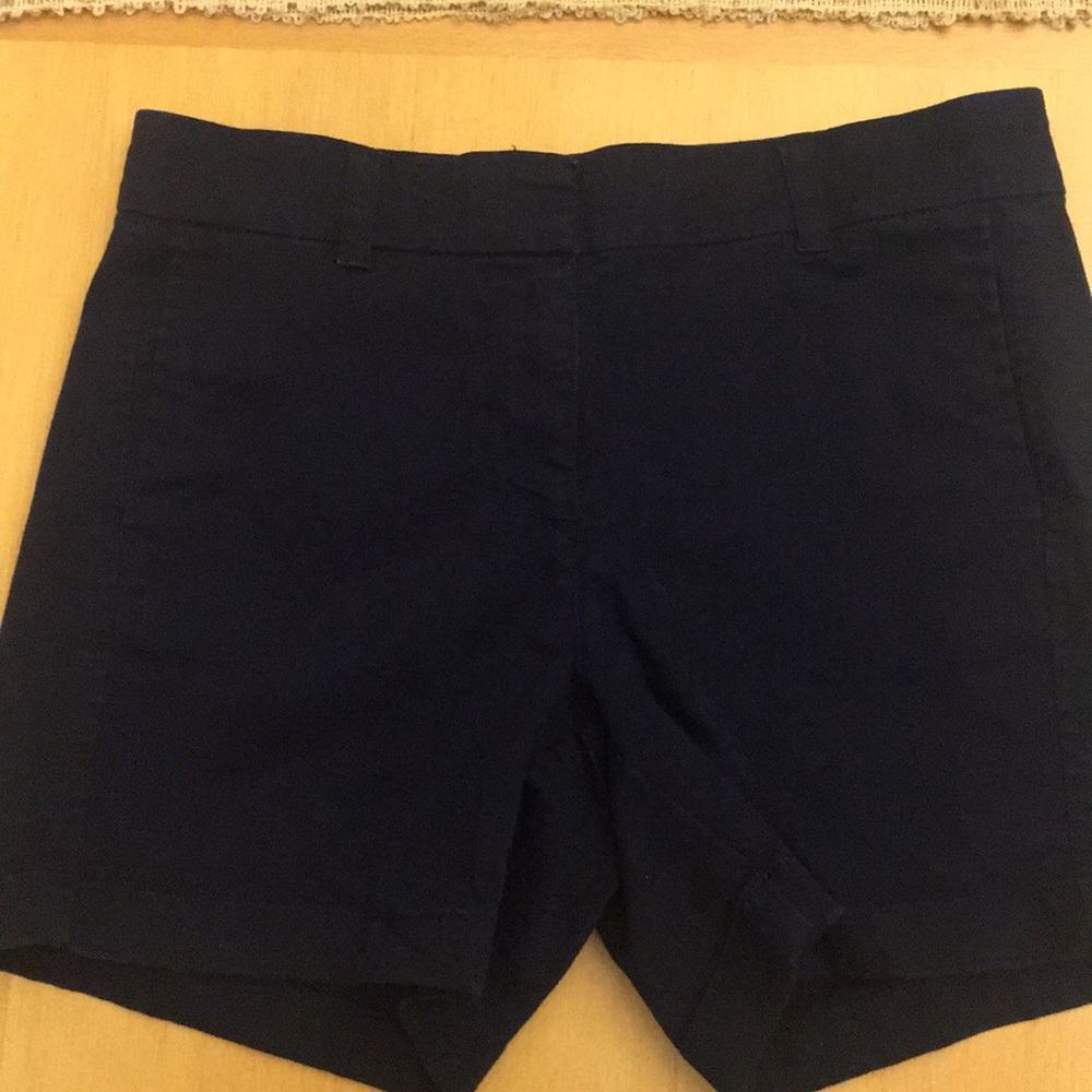JCrew navy stretch chino shorts
